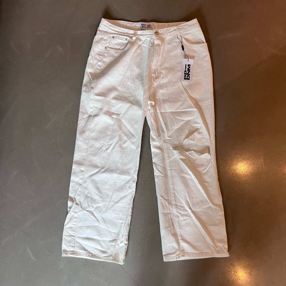 White, size 12, princess polly baggy jean